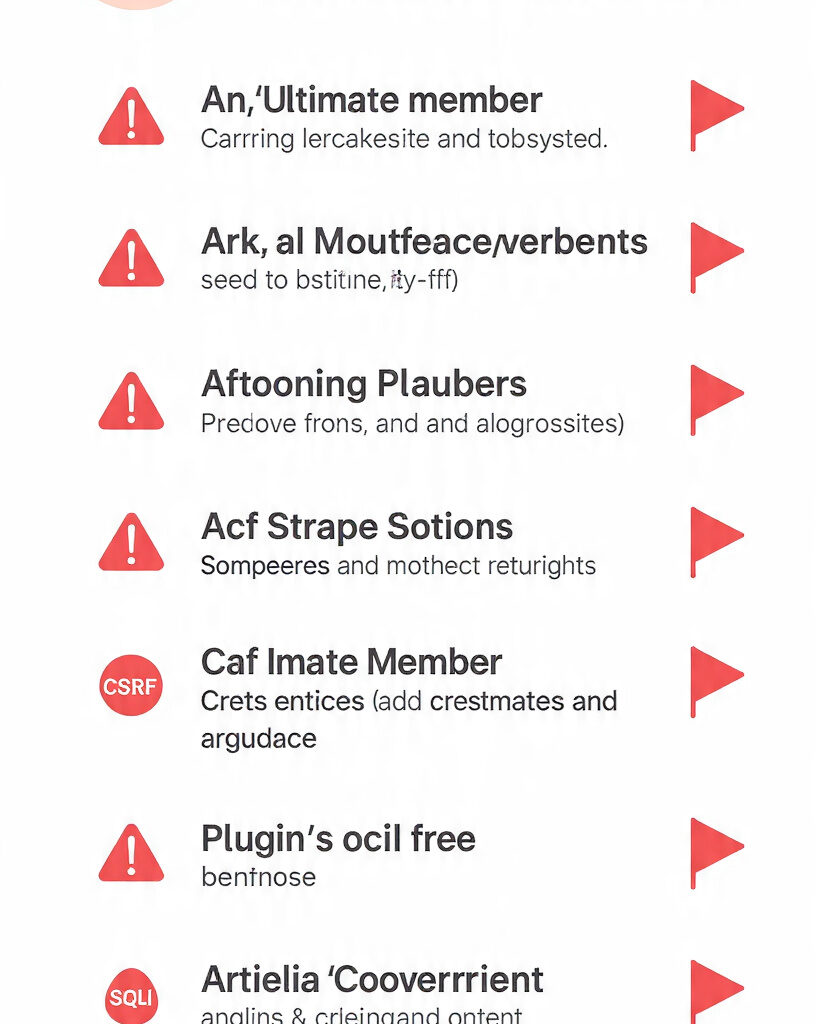 Widok listy Top 10 niebezpieczne wtyczki WordPress